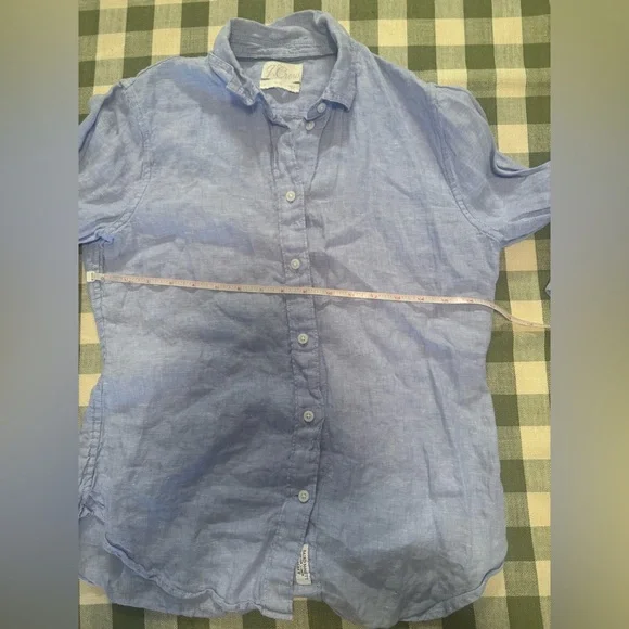 J. Crew Sky Blue Linen Shirt - Picture 12 of 13